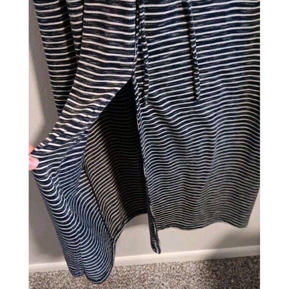 Gap S Small Sleeveless Maxi Dress Stretch Navy Blue White Stripe Beach - Picture 4 of 6